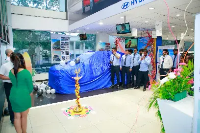 Blue Hyundai