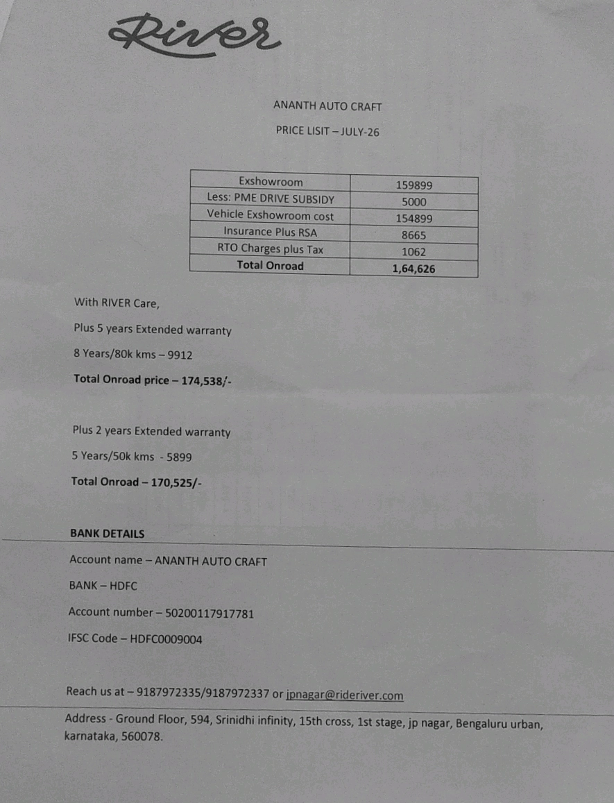 Price List Page 1
